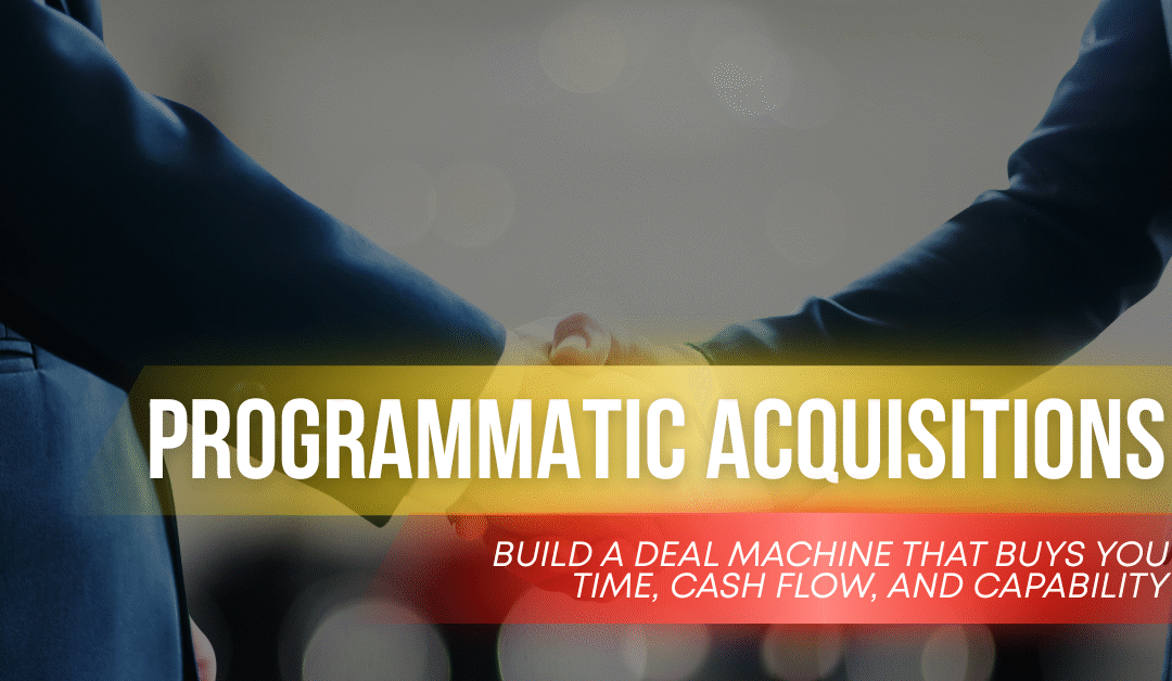 Programmatic Acquisitions: Build a Deal Machine That Buys You Time, Cash Flow, and Capability